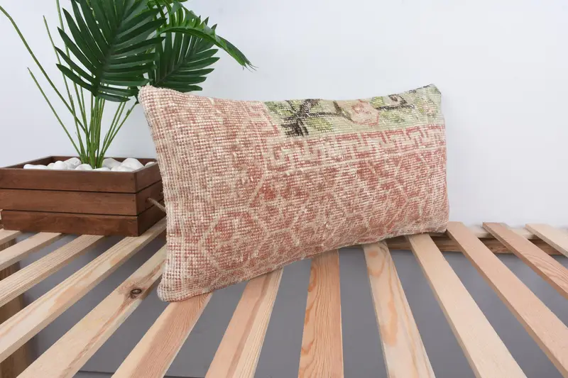 12x24 Red Pillow Case, Pillow Case, Authentic Pillow Case, Boho Pillow Sham Cover, Vintage Pillow, Ethnical Kilim Rug Pillow, Bed Pillow Sham - 4