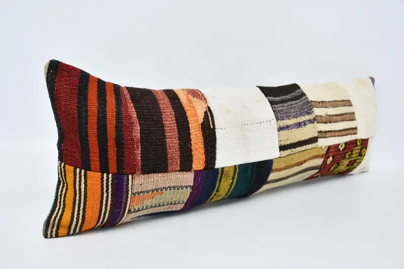 Interior Designer Pillow, Ethnical Kilim Rug Pillow, Authentic Cushion, Cushion, 12x36 White Cushion Case, Aesthetic Cushion Case, Vintage Pillow - 3