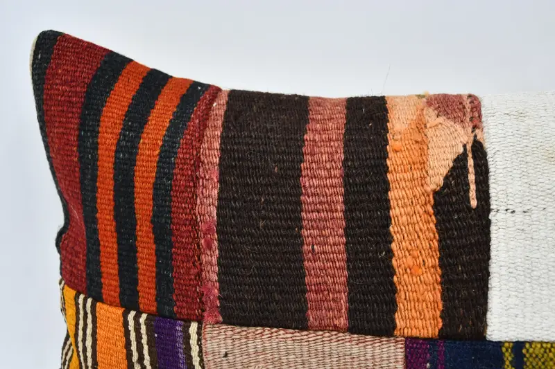 Interior Designer Pillow, Ethnical Kilim Rug Pillow, Authentic Cushion, Cushion, 12x36 White Cushion Case, Aesthetic Cushion Case, Vintage Pillow - 2