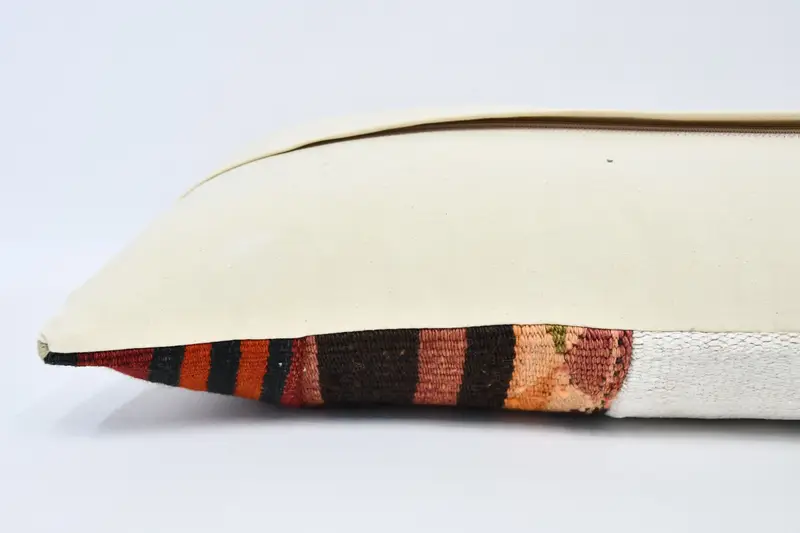 Interior Designer Pillow, Ethnical Kilim Rug Pillow, Authentic Cushion, Cushion, 12x36 White Cushion Case, Aesthetic Cushion Case, Vintage Pillow - 6