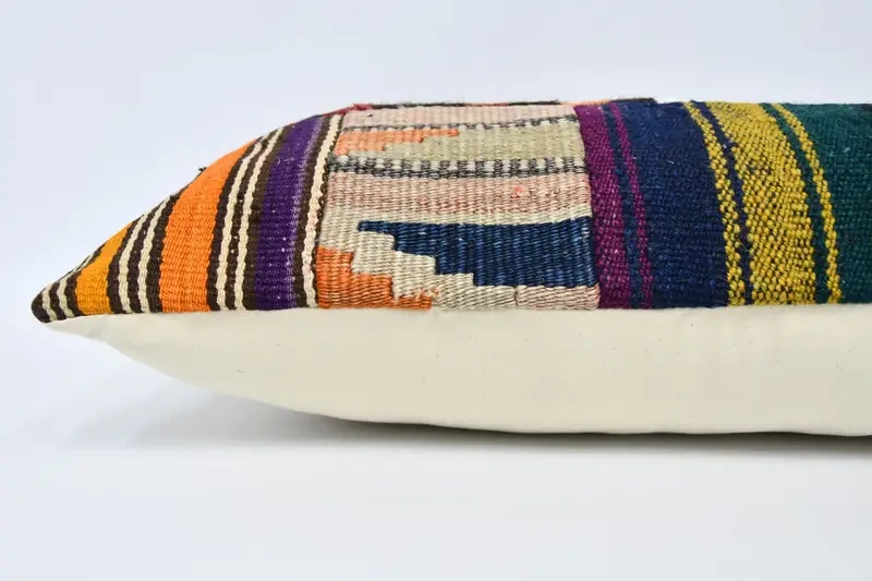 Interior Designer Pillow, Ethnical Kilim Rug Pillow, Authentic Cushion, Cushion, 12x36 White Cushion Case, Aesthetic Cushion Case, Vintage Pillow - 5