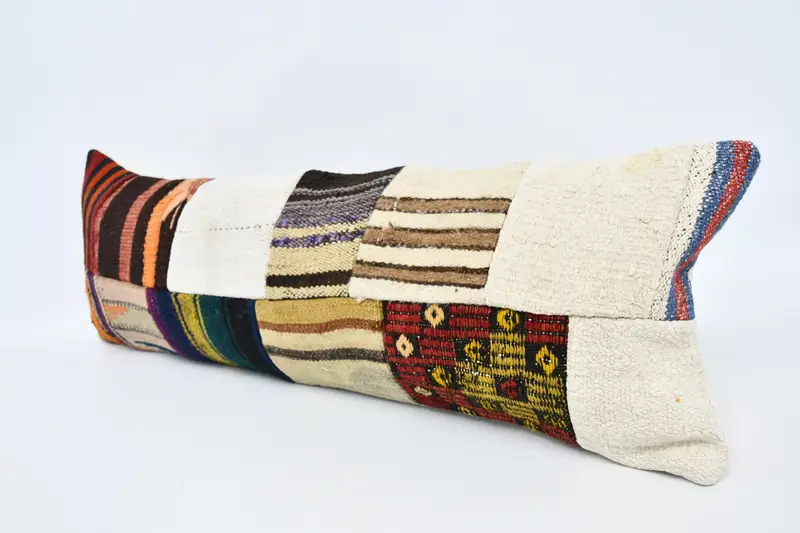 Interior Designer Pillow, Ethnical Kilim Rug Pillow, Authentic Cushion, Cushion, 12x36 White Cushion Case, Aesthetic Cushion Case, Vintage Pillow - 4