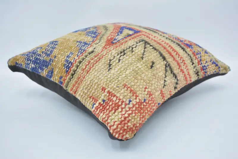 Pillow, 12x12 Green Cushion Case, Vintage Pillow, Boho Pillow, Decorative Bolster Pillow Sham, Kilim Pillow Cover, Outdoor Cushion Case - 6