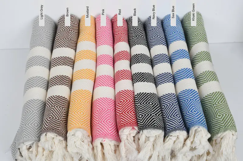Personalized Bridesmaid Gift, Turkish Towel Hand Towel, Housewarming Gift, Bridesmaid Gifts, 32x20 Cotton Diamond Towel, Turkish Tea Towel - 1