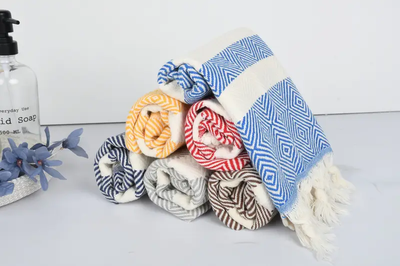 Personalized Bridesmaid Gift, Turkish Towel Hand Towel, Housewarming Gift, Bridesmaid Gifts, 32x20 Cotton Diamond Towel, Turkish Tea Towel - 5