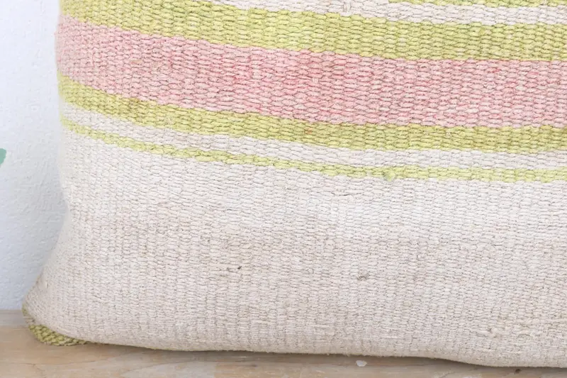 24x24 White Cushion Case, Pillow, Aztec Cushion Case, Throw Kilim Pillow, Pillow for Couch, Wool Kilim Pillow Pillow Sham, Vintage Pillow - 3
