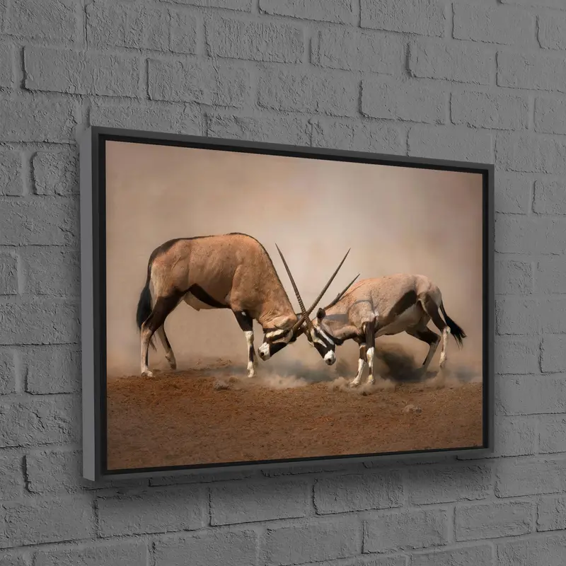 Modern Wildlife Canvas: Elegant Farmhouse Decor for Man Cave