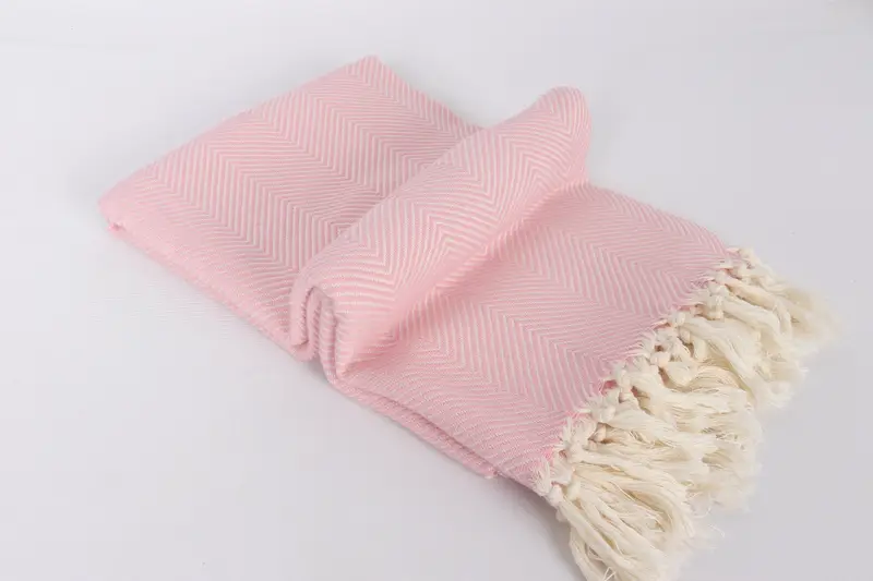 70x40 Cotton Herringbone Towel, Wedding Gifts Towel, Bridesmaid Gifts Personalized, Monogrammed Beach Towel, Summer Gift Ideas, Best Friend Gift - 6