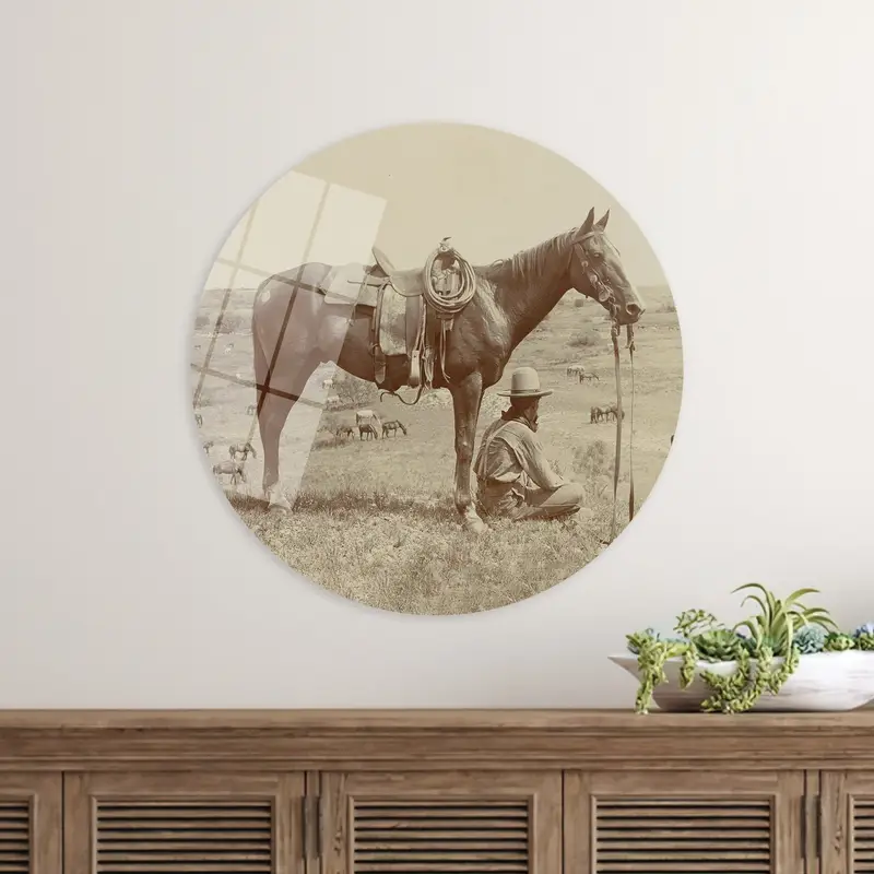 素朴なテキサスの馬愛好家キャンバス: エレガントな農家の装飾