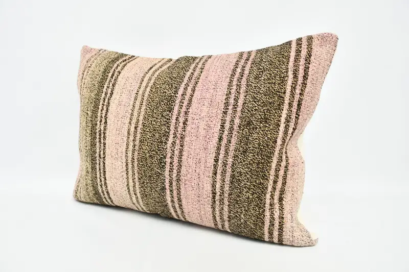Ethnical Kilim Rug Pillow, Turkish Pillow, Comfy Throw Cushion Cover, Sofa Pillow Sham, Cushion, 20x28 Beige Pillow Sham, Kilim Pillow Cover - 4