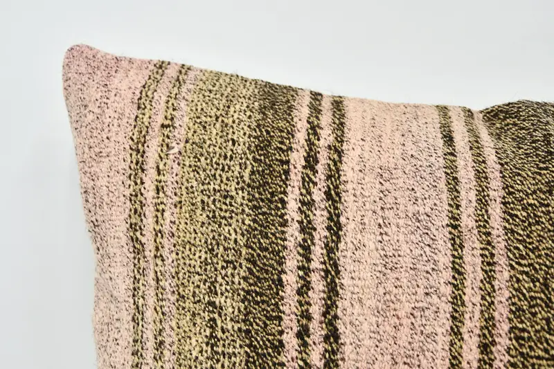 Ethnical Kilim Rug Pillow, Turkish Pillow, Comfy Throw Cushion Cover, Sofa Pillow Sham, Cushion, 20x28 Beige Pillow Sham, Kilim Pillow Cover - 2