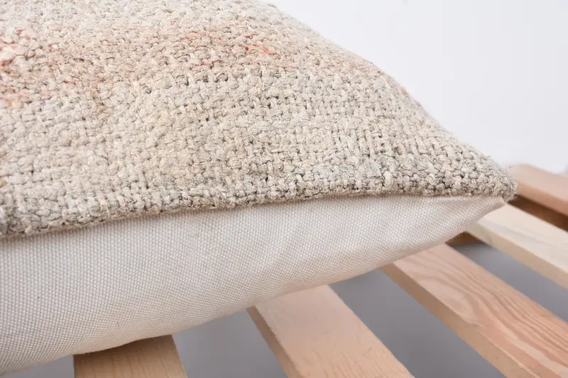 Boho Pillow Sham Cover, 12x24 Beige Cushion Cover, Outdoor Throw Cushion Cover, Turkish Kilim Pillow, Pillow, Turkish Pillow, Accent Pillow Cover - 7