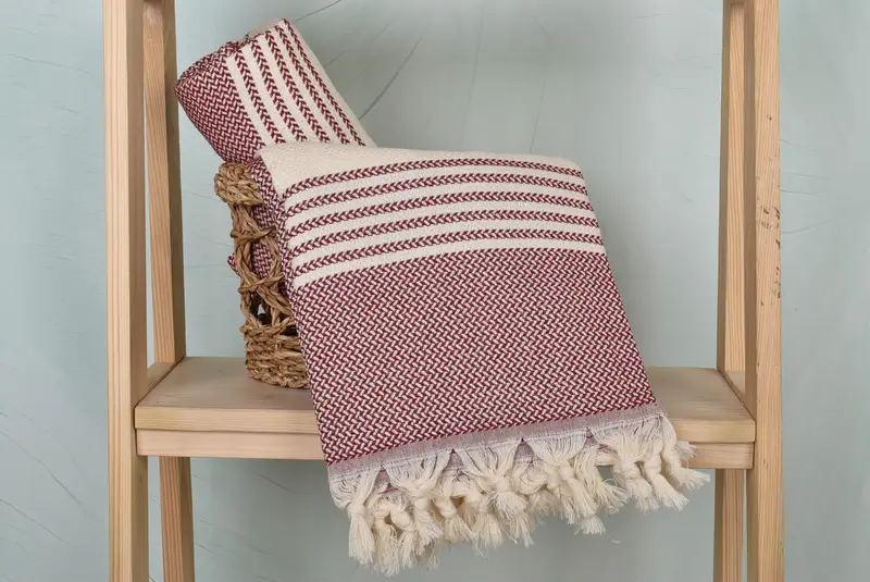 Beach Size Towel, Spa Gift, Housewarming Gift, Spa Towel, Wedding Favors, 70x40 Cotton Striped Towel, Monogrammed Beach Towel, Girls Weekend Favors - 4