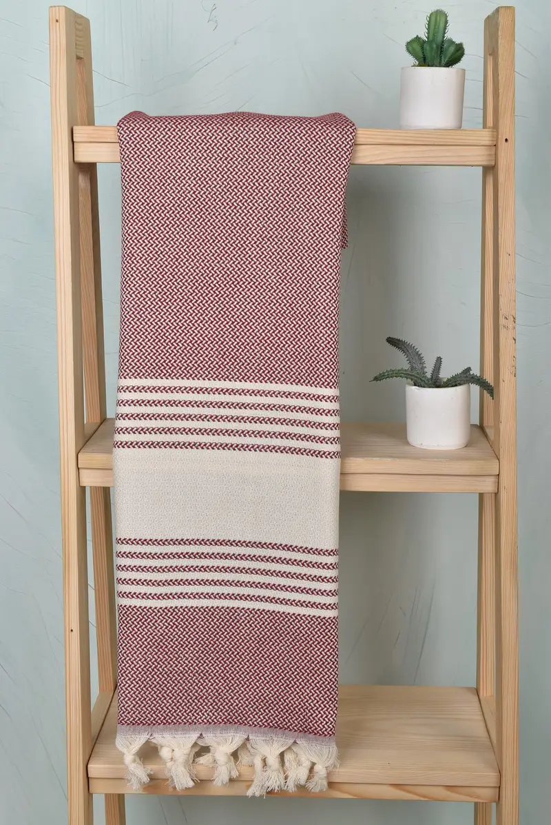 Beach Size Towel, Spa Gift, Housewarming Gift, Spa Towel, Wedding Favors, 70x40 Cotton Striped Towel, Monogrammed Beach Towel, Girls Weekend Favors - 8