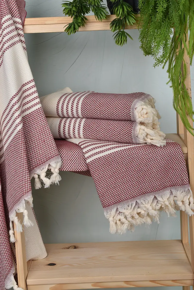 Beach Size Towel, Spa Gift, Housewarming Gift, Spa Towel, Wedding Favors, 70x40 Cotton Striped Towel, Monogrammed Beach Towel, Girls Weekend Favors - 6