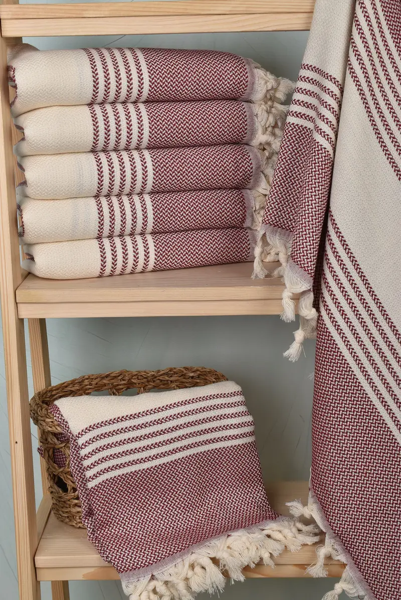 Beach Size Towel, Spa Gift, Housewarming Gift, Spa Towel, Wedding Favors, 70x40 Cotton Striped Towel, Monogrammed Beach Towel, Girls Weekend Favors - 3