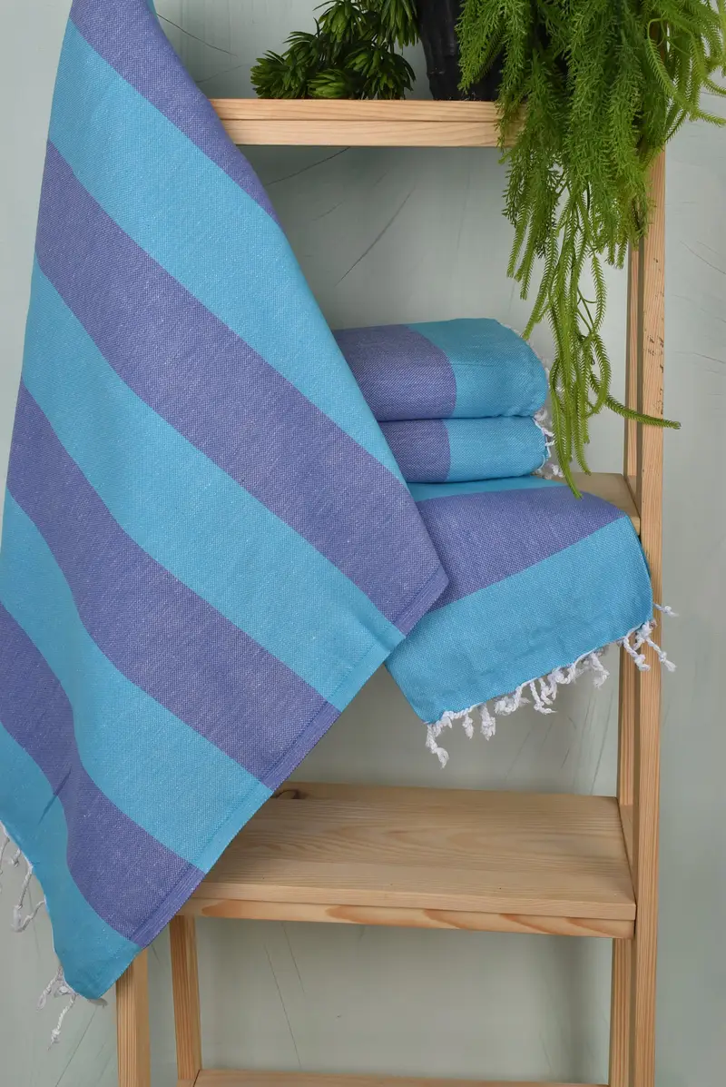 Personalized Bridesmaid Gift, Organic Turkish towel, Fouta towel, Mother Of The Groom Gift, Bachelor Party Favors, 70x40 Cotton Striped Towel - 6