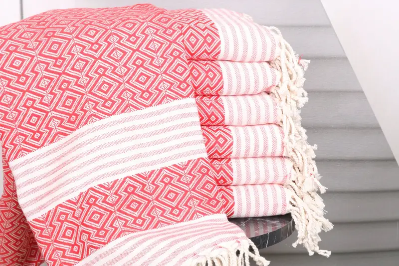 Bachelorette Gifts Red Cotton Towel, Personalized 40x67 Inches