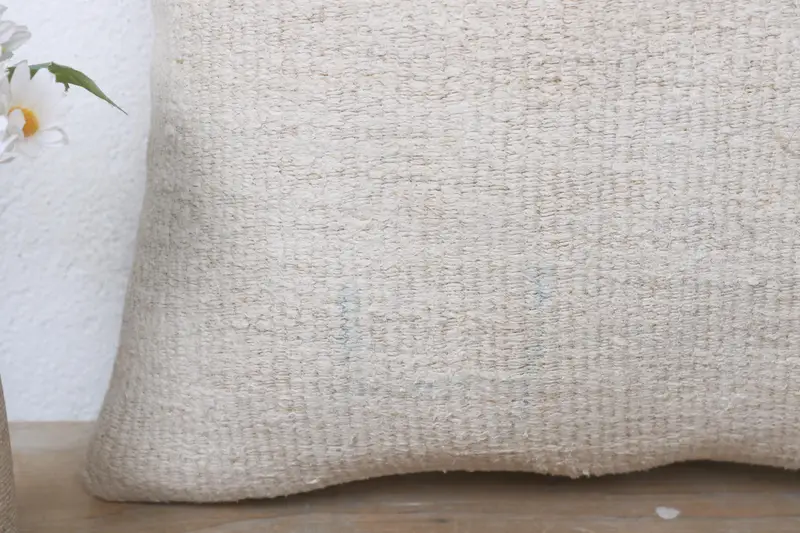 Turkish Pillow, Boho Chic Cushion Cover, Turkish Kilim Pillow, 16x16 White Pillow Cover, Pillow Cover, Kilim Pillow Cover, Bolster Pillow Cover - 3