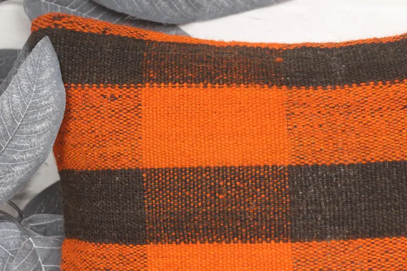 Pillow Cover, Throw Kilim Pillow, Ethnic Throw Cushion Case, Indoor Pillow Sham, Boho Pillow Sham Cover, Antique Pillows, 14x14 Orange Cushion Cover - 2