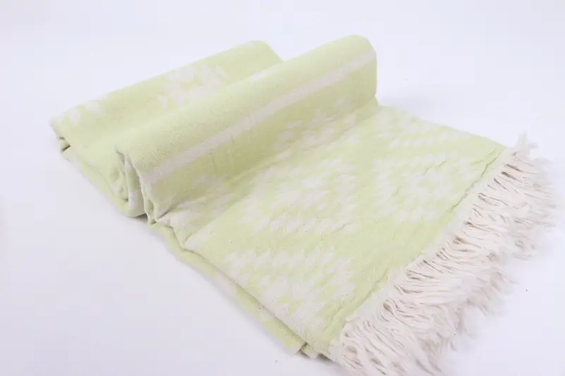 Quick-dry towel, Handmade Gift, Scarf Towel, Turkish bath towel for spa, Christmas Gift, 70x36 Cotton Kilim Towel, Family Gift Basket, Travel towel - 7