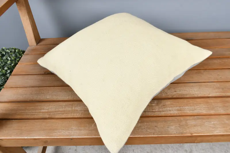 16x16 Beige Cushion Case, Cushion, Turkish Pillow, Throw Kilim Pillow, Ottoman Cushion Case, Kilim Pillow Cover, Wool Kilim Pillow Cushion Case - 2