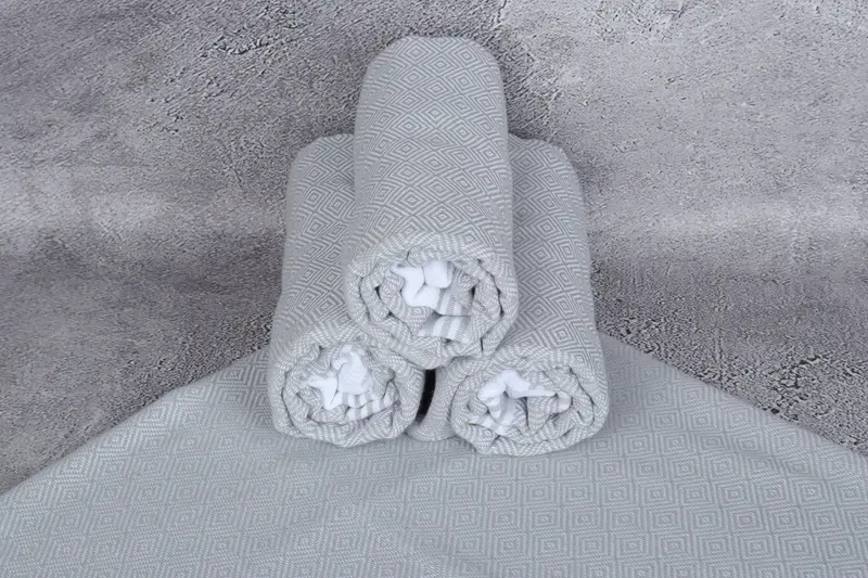 Wedding Favors, Turkish bath towel for spa, Personalized Gift, Family Gift, 70x40 Cotton Diamond Towel, Wedding Anniversary Gift, Sand-free towel - 7