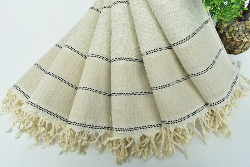Bachelor Gifts, Wedding Hand Made Gift, Monogram Kitchen Towel, Wedding Gift, Bridal Shower Gift, Monogram Hand Towel, 40x20 Linen Striped Towel - 4