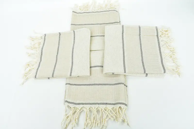 Bachelor Gifts, Wedding Hand Made Gift, Monogram Kitchen Towel, Wedding Gift, Bridal Shower Gift, Monogram Hand Towel, 40x20 Linen Striped Towel - 6