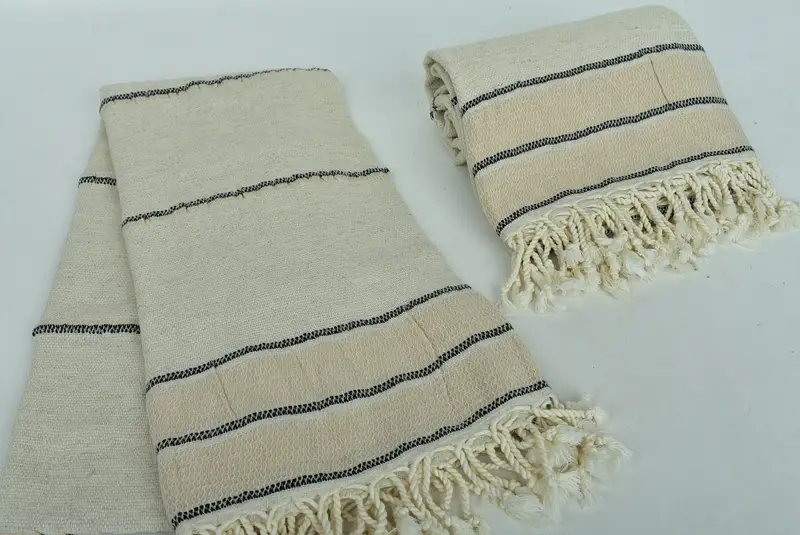 Fouta towel, Personalized Turkish Towel, Housewarming Gift, 70x36 Linen Striped Towel, Bridal Shower Favor, Kids Beach Towel, Embroidery Towel - 7