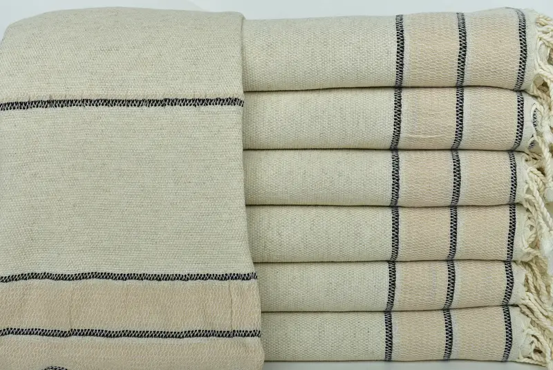 Fouta towel, Personalized Turkish Towel, Housewarming Gift, 70x36 Linen Striped Towel, Bridal Shower Favor, Kids Beach Towel, Embroidery Towel - 1