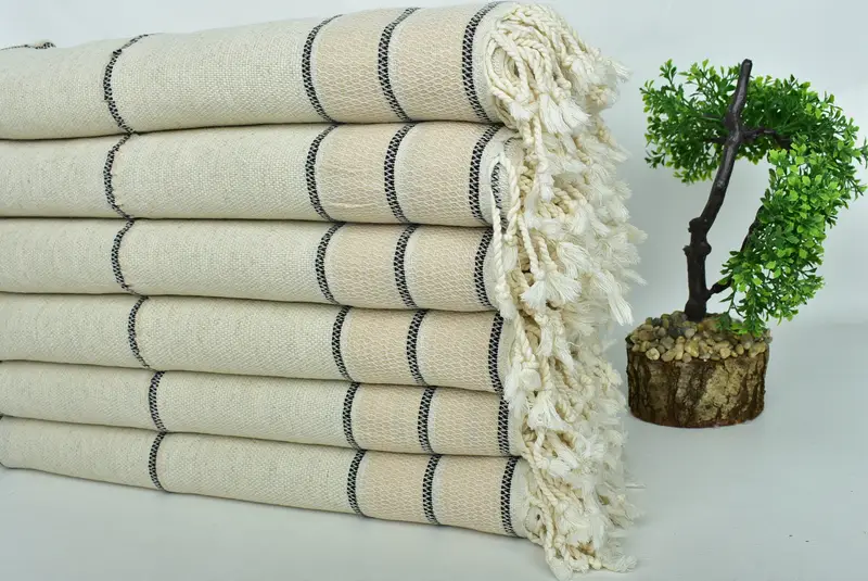 Fouta towel, Personalized Turkish Towel, Housewarming Gift, 70x36 Linen Striped Towel, Bridal Shower Favor, Kids Beach Towel, Embroidery Towel - 3