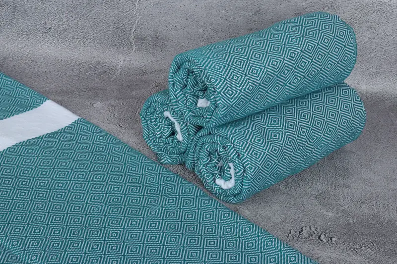 Lightweight Turkish towel, Luxury Turkish beach towel with fringe, Summer Gift, Best Friend Gift, Wedding Gift For Bride, 70x40 Cotton Diamond Towel - 8