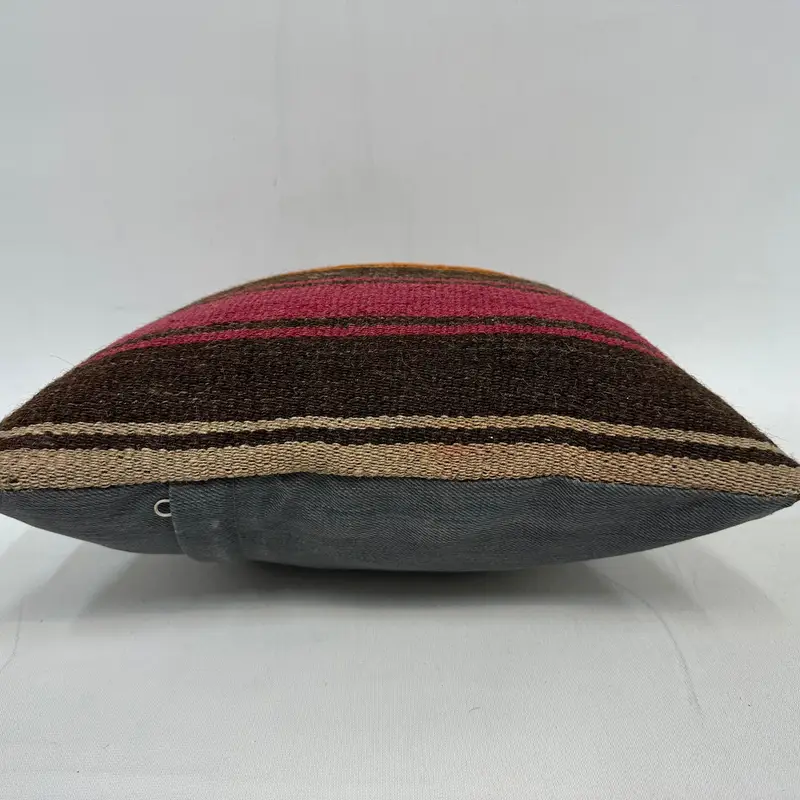 Cushion, 14x14 Red Cushion, Ethnical Kilim Rug Pillow, Kilim Pillow Cover, Turkish Bench Cushion, Custom Pillow Sham, Home Decor Pillow - 5