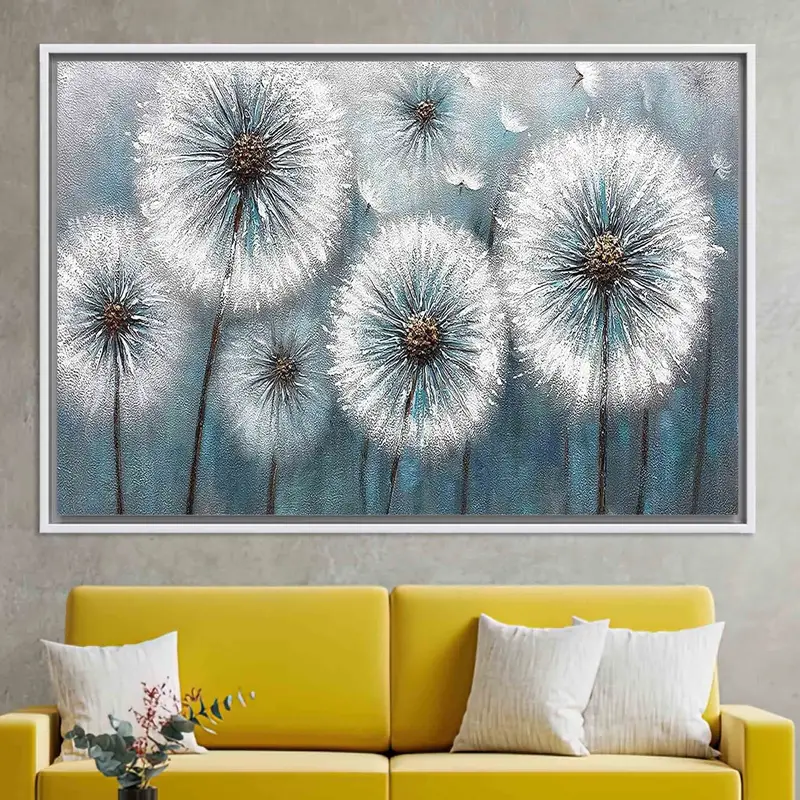 Moderne abstrakte Löwenzahn-Leinwand: Trendiges Löwenzahn-Liebhaber-Geschenk