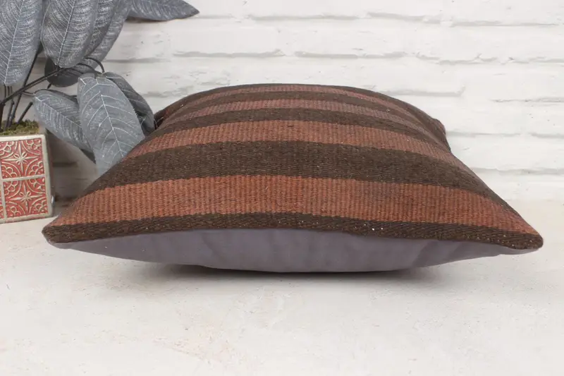 Pillow Case, 16x16 Brown Cushion Cover, Meditation Cushion, Cozy Throw Pillow Case, Toss Pillow, Boho Pillow, Pillow for Couch, Gift Pillow - 5