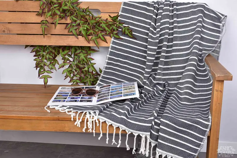 Turkish towel, Personalized Gifts, Beach Size Towel, Bachelorette Party Decorations, 70x40 Bamboo Herringbone Towel, Bachelorette Party Favors Beach - 3
