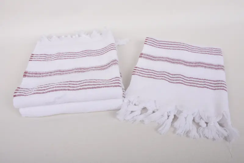 Organic Towel, 40x18 Cotton Striped Terry Towel, Wedding Day Gift For Bride, Turkish Hand Towel, Personalized Gifts, Travel Towel, Personalized Gift - 7
