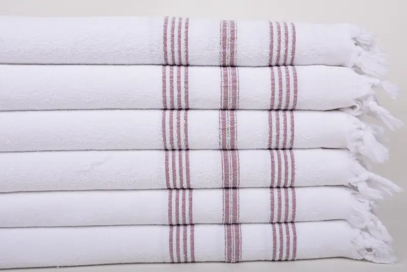 Organic Towel, 40x18 Cotton Striped Terry Towel, Wedding Day Gift For Bride, Turkish Hand Towel, Personalized Gifts, Travel Towel, Personalized Gift - 3