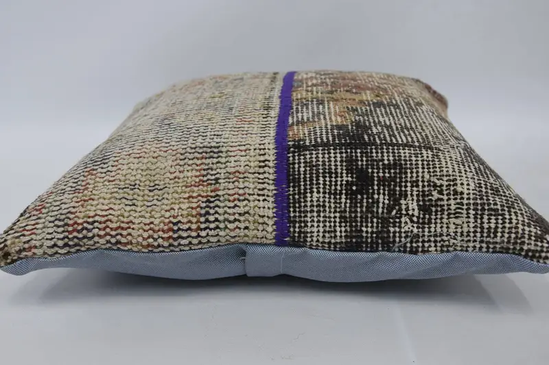 Handmade Kilim Cushion, Pillow for Couch, 16x16 Orange Cushion, Decorative Cushion Cover, Cushion, Turkish Kilim Pillow - 5