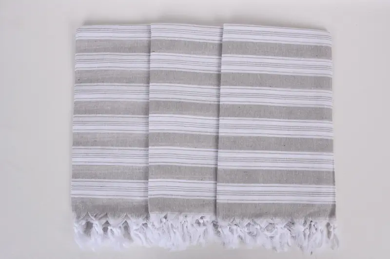 Peshtemal Towel, Home Decor Gifts, Handmade Gift, Beach Wedding Favor, 70x40 Cotton Striped Towel, Lightweight towel, Handmade Turkish Towel - 7