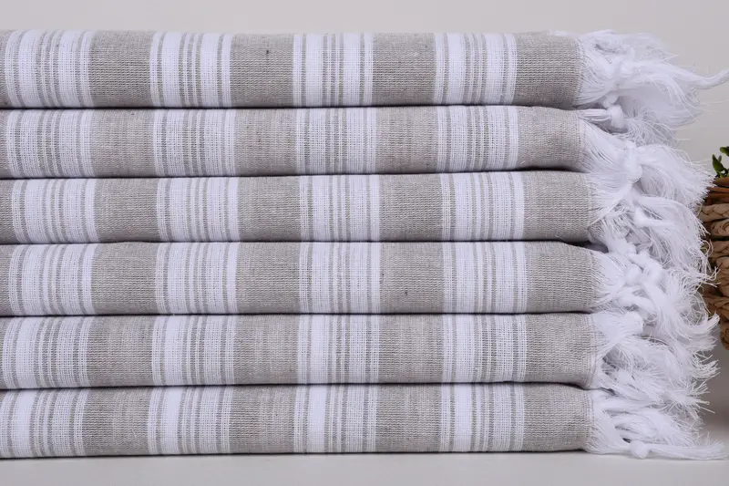 Peshtemal Towel, Home Decor Gifts, Handmade Gift, Beach Wedding Favor, 70x40 Cotton Striped Towel, Lightweight towel, Handmade Turkish Towel - 2