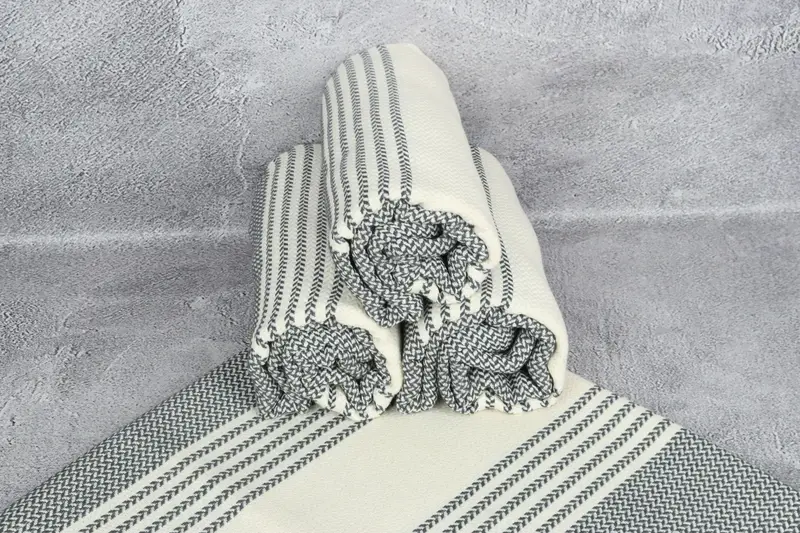 70x40 Cotton Striped Towel, Bridal Gifts, Girls Weekend Getaways Gifts, Housewarming Gift, Bachelorette Party Gift, Spa Gift Towel, Sand-free towel - 7