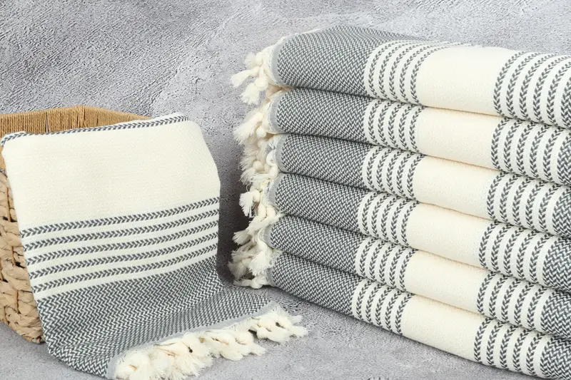 70x40 Cotton Striped Towel, Bridal Gifts, Girls Weekend Getaways Gifts, Housewarming Gift, Bachelorette Party Gift, Spa Gift Towel, Sand-free towel - 3