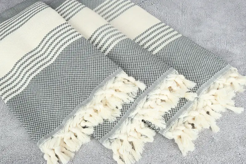 70x40 Cotton Striped Towel, Bridal Gifts, Girls Weekend Getaways Gifts, Housewarming Gift, Bachelorette Party Gift, Spa Gift Towel, Sand-free towel - 5
