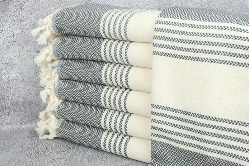 70x40 Cotton Striped Towel, Bridal Gifts, Girls Weekend Getaways Gifts, Housewarming Gift, Bachelorette Party Gift, Spa Gift Towel, Sand-free towel - 1