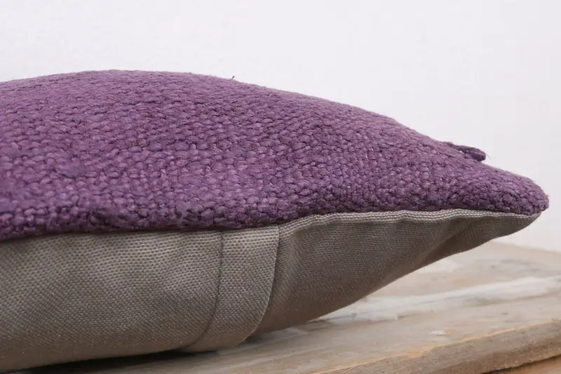 Interior Designer Pillow, 12x12 Purple Pillow Sham, Cushion Cover, One Of A Kind Pillow Cover, Vintage Pillow, Handmade Cushion, Throw Kilim Pillow - 6