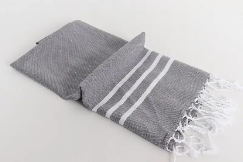 Türk çay havlu, banyo havlu, 40x20 pamuklu çizgili havlu, gelin duş hediyesi, seyahat havlusu, monogramlı el havlu, onun için yıldönümü hediyesi - 6
