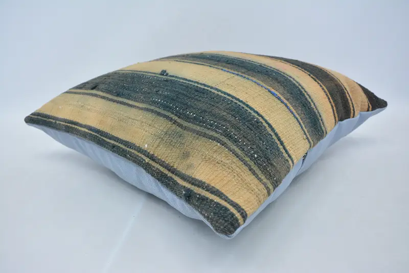 22x22 Beige Pillow, Turkish Kilim Pillow, Retro Throw Pillow Case, Pillow Sham, Pillow for Couch, Turkish Pillow, Christmas Pillow Case - 6