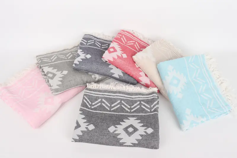 Bridal Shower Gifts, Travel Towel, Soft towel, Bachelorette Party Gift, Beach Towel Bulk, Turkish Towel Set, 74x40 Cotton Geometric Towel - 3